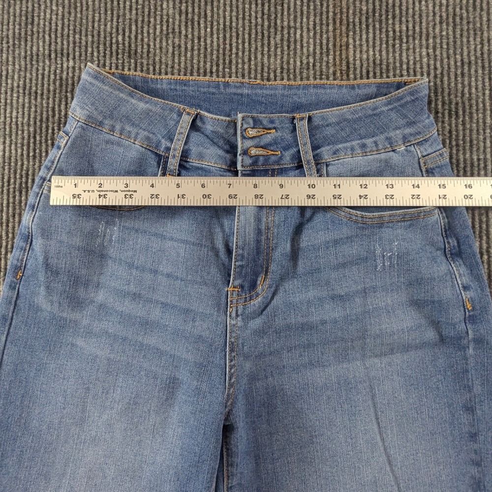 Dokotoo High Waisted Wide Leg Crop Jeans Blue Medium Wash Denim Size 8 NEW - Picture 6 of 8